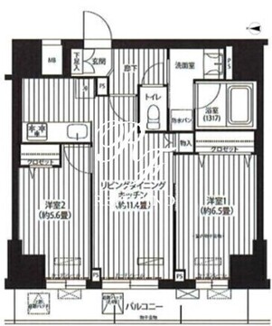 プレジールテアトル用賀 501 間取り図