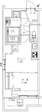 ジェノヴィア幡ヶ谷 203 間取り図