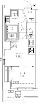 ジェノヴィア幡ヶ谷 303 間取り図