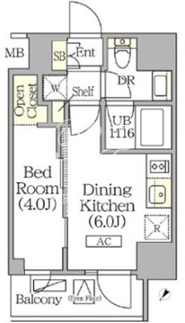 ジオエント町屋 403 間取り図