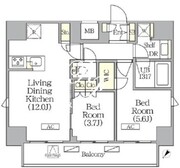 ジオエント町屋 1102 間取り図
