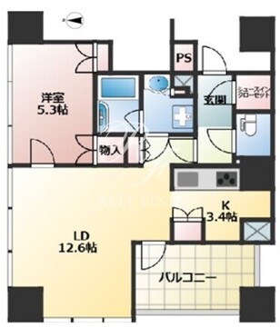 クラッシィタワー新宿御苑 907 間取り図