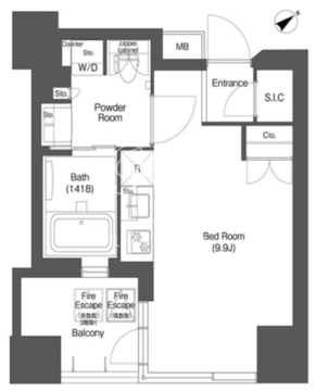 コンフォリア新中野 810 間取り図