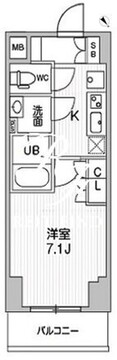 コンフォリア・リヴ千住 804 間取り図