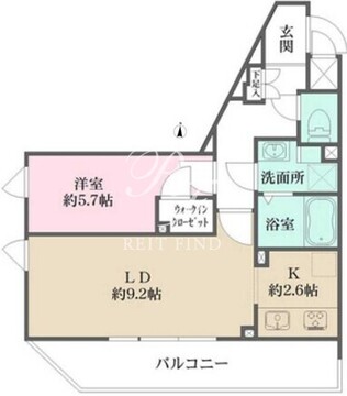 クリアルプレミア西馬込 401 間取り図