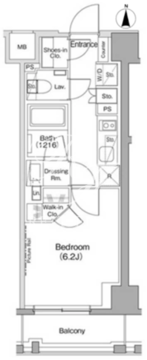 ザ・パークハビオ新高円寺 602 間取り図