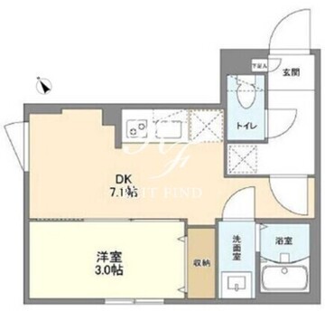 ウェルスクエア南長崎 401 間取り図