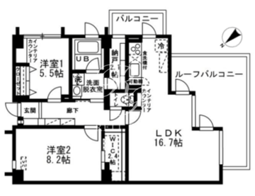 レジディア六本木檜町公園 801 間取り図