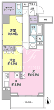 スタイリオ品川中延 208 間取り図