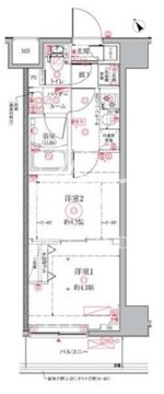 クレイシア門前仲町ザ・レジデンス 105 間取り図