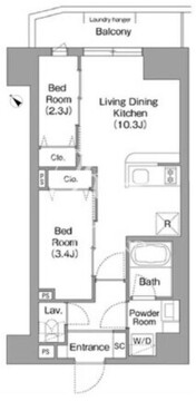 コンフォリア・リヴ豊洲キャナル 209 間取り図