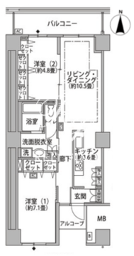 東雲キャナルコートCODAN 21-302 間取り図