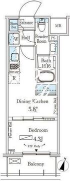 パークアクシス森下 502 間取り図