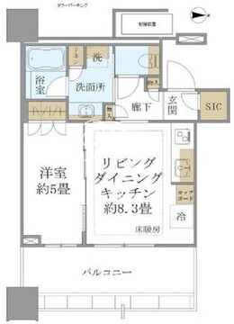 白金ザ・スカイ W-1411 間取り図