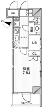 エルスタンザ文京千駄木 403 間取り図