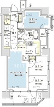 パークホームズ西荻窪アベニュー 601 間取り図