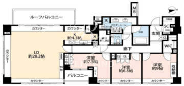 南青山マスターズハウス 701 間取り図