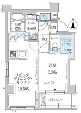 パークアクシス池上 207 間取り図