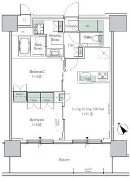 ワンルーフレジデンス西日暮里 1506 間取り図