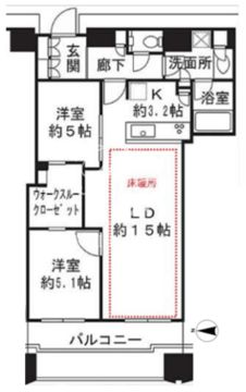 富久クロスコンフォートタワー 4804 間取り図