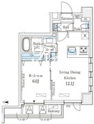 レフィールオーブ麻布仙台坂 603 間取り図