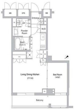 コンフォリア中野 406 間取り図