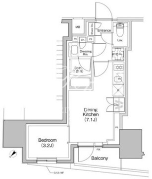 ザ・パークハビオ大森町 1201 間取り図
