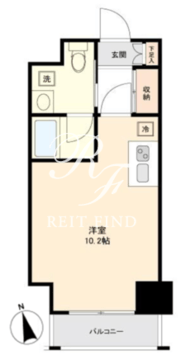 メゾンドゥ二コラ大井 302 間取り図