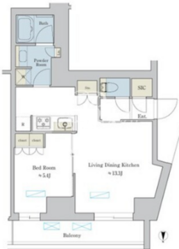 ブリリアイスト池尻大橋 337 間取り図