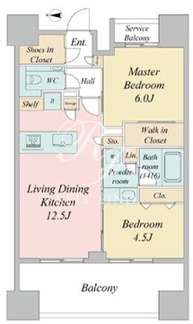 グランカーサ町屋 603 間取り図