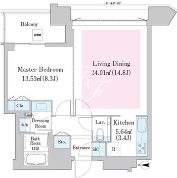 中野ステーションレジデンス 1105 間取り図