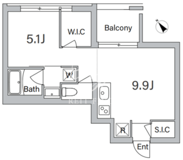 グランデュオ用賀5 203 間取り図