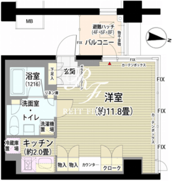 ガーデニエール砧レジデンス 408 間取り図