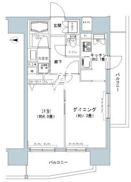 パークキューブ板橋本町 701 間取り図
