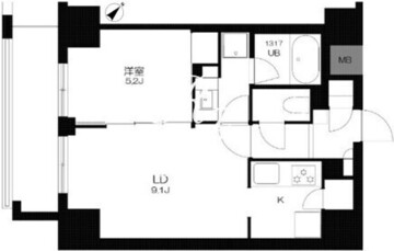 プライマル勝どき 1001 間取り図