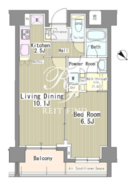 リベルテ月島 1002 間取り図