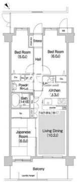 コンフォリア板橋仲宿 1402 間取り図