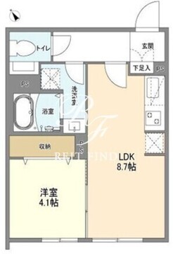 ウェルスクエア二子玉川 201 間取り図