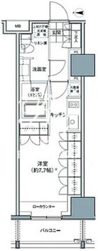 パークハビオ東中野 207 間取り図