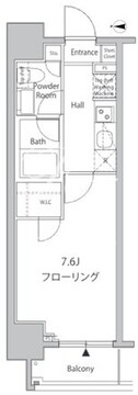 カーサスプレンディッド新宿御苑 801 間取り図