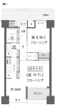 ガーデン蒲田 807 間取り図