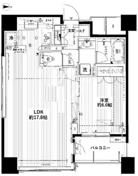 新宿山吹アインスタワー 402 間取り図