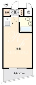 ワンルーフフラット西早稲田 1206 間取り図