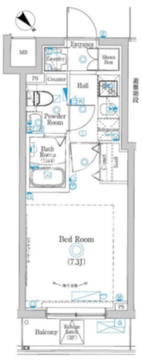 ラフィスタ品川戸越 405 間取り図