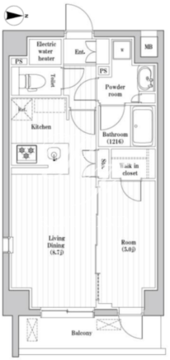 ハーモニーレジデンス高田馬場 414 間取り図