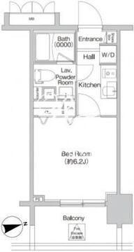 プライムアーバン神楽坂 710 間取り図