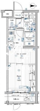プレミアムキューブ大岡山DEUX 407 間取り図