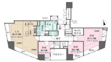 ザ・パークハウスグラン三番町26 1202 間取り図