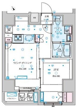 ジェノヴィア文京千駄木 701 間取り図