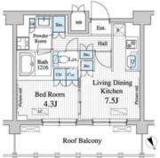 プレノ清澄庭園 902 間取り図